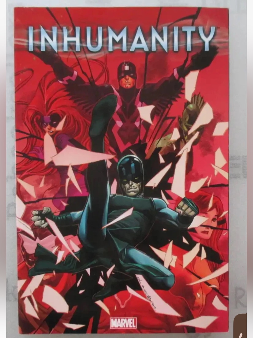 Marvel 2013 Inhumanity Red and Black Superhero Poster